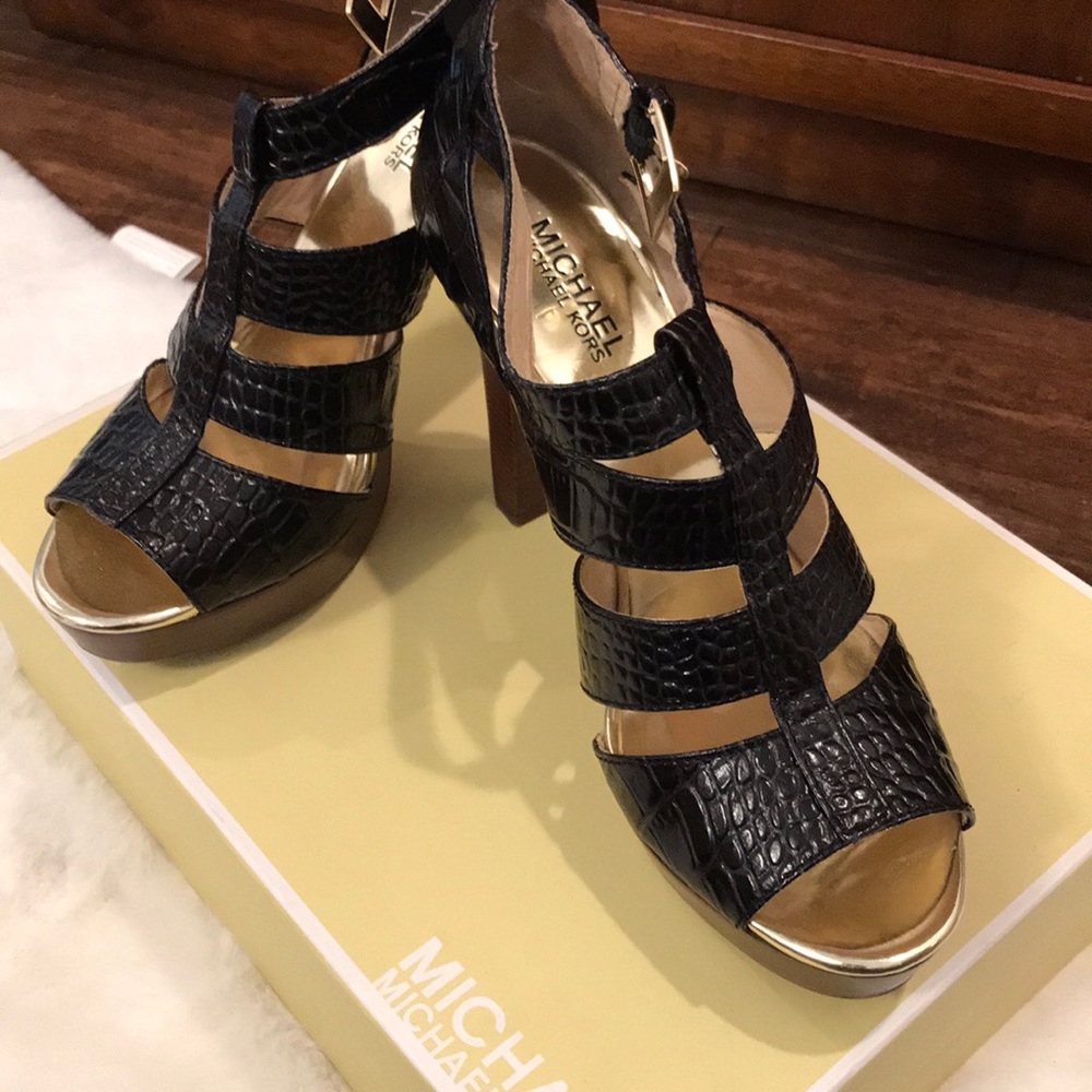 Michael Kors Camden platform shoe black size 8.5 - Picture 7 of 8
